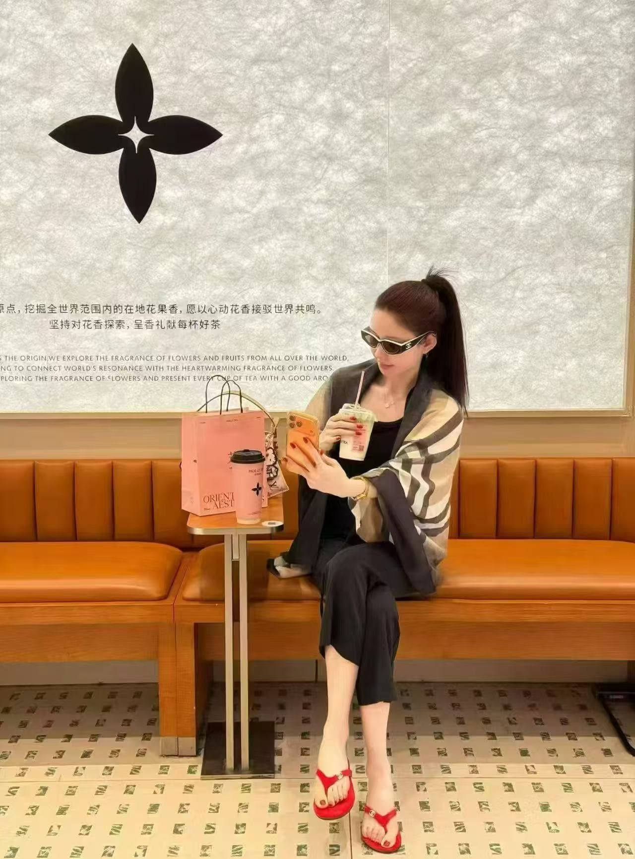 새로운 패션 오래된 돈 바람 얇은 스타일 숄 미니멀리즘 조끼 허리밴드 9부 바지 3종 세트 상세 이미지 2