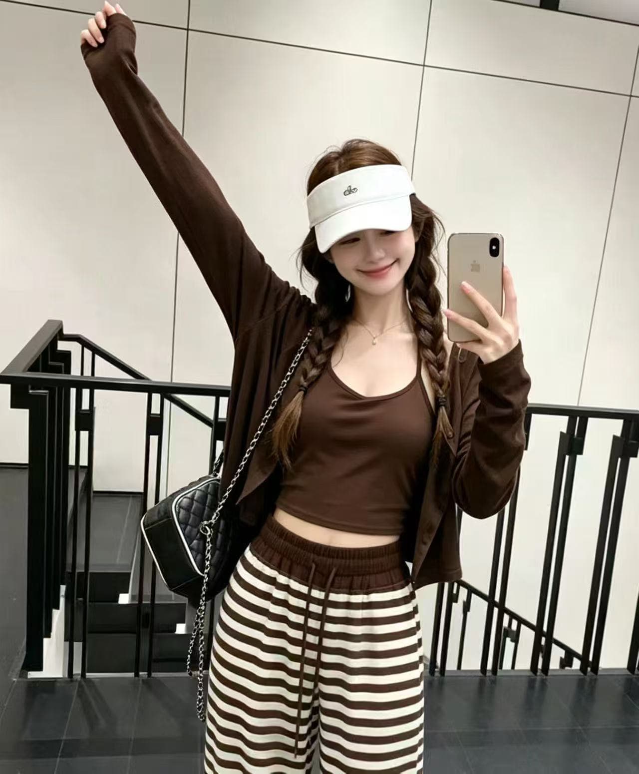 새로운 순수한 욕망 바람 품격 몸매 가꾸기 얇은 스타일 자외선 차단 의류 캐미솔 허리밴드 캐주얼 바지 3 세트 이미지 2