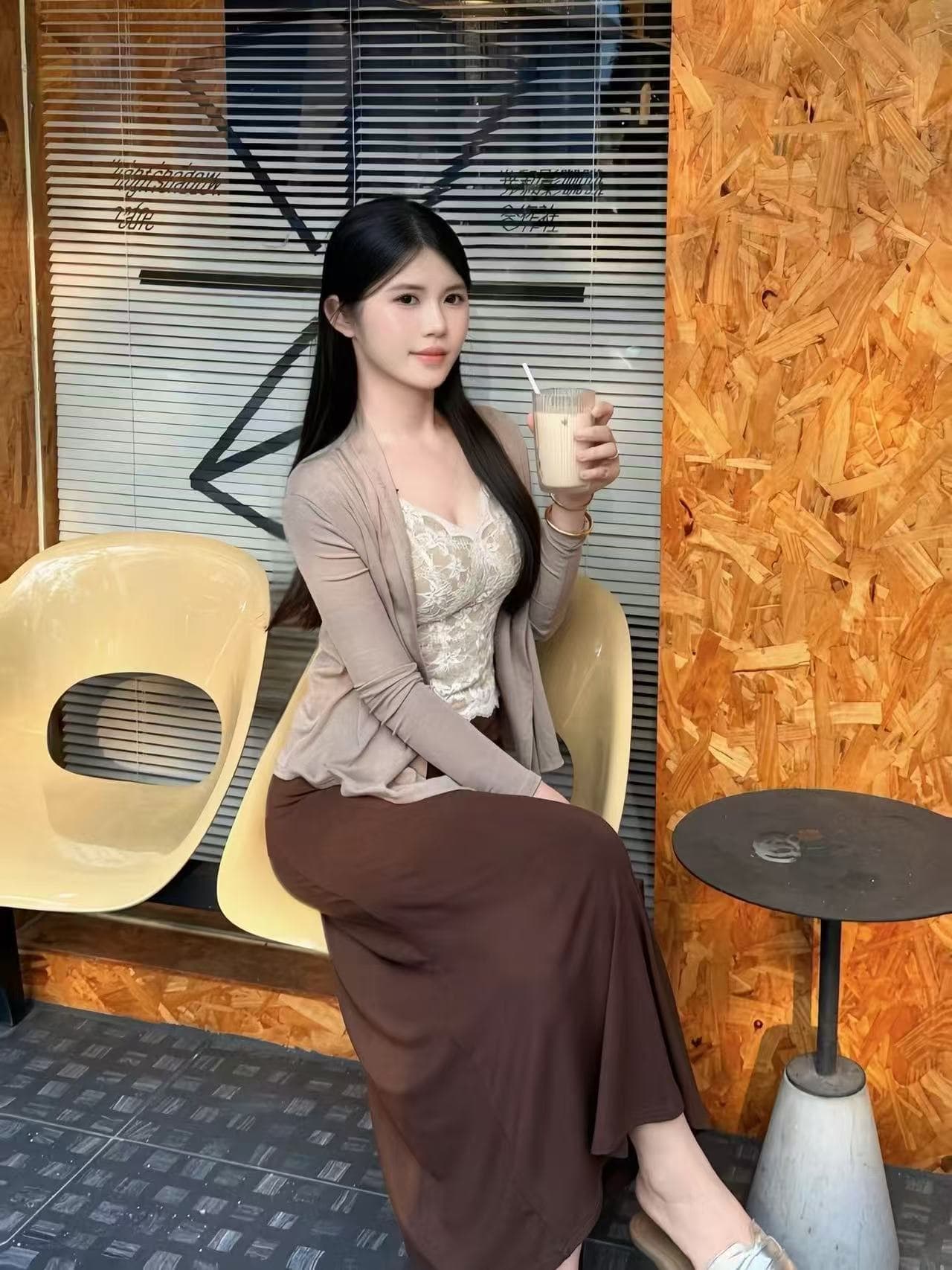 새로운 한국 스타일 패션 느긋한 바람 오픈 가디건 레이스 조끼 허리밴드 반신 롱 스커트 3종 세트 상세 이미지 5
