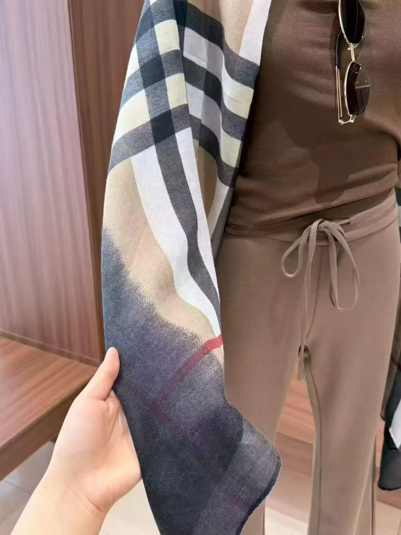 새로운 한국 스타일 패션 폭발 커피 색상 조끼 바지 숄 3종 세트 상세 이미지 6