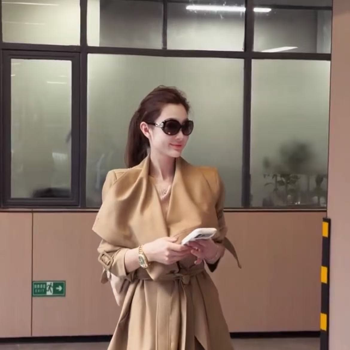 새로운 고급 센스 프랑스식 품격 레이스업 허리 수축 중간 길이 빅 칼라 재킷 재킷 상세 이미지 5