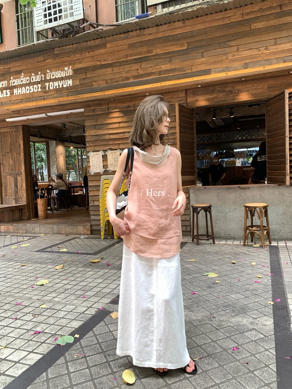 여름 켜기 새로운 hers 한국 스타일 미니멀리즘 레트로 출퇴근 반신 스커트 슬림해 보이는 일상 다용도 아마 펌프 로프 a 치마 상세 이미지 14