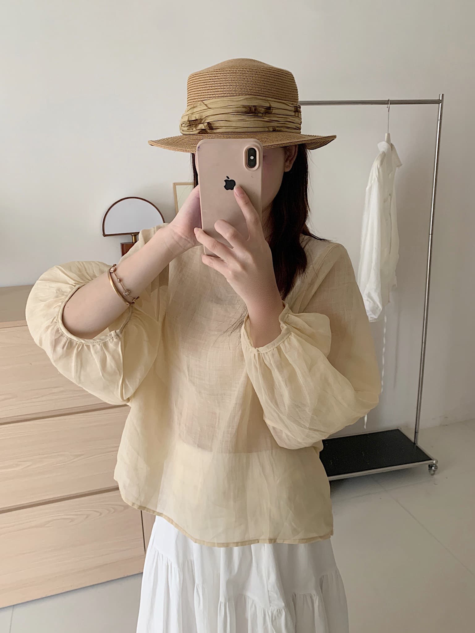 실사 여름 켜기 새로운 한국 스타일 미니멀리즘 일본식 출퇴근 레트로 편안함 100 라미 작은 셔츠 캐주얼 다용도 맨위 상세 이미지 14