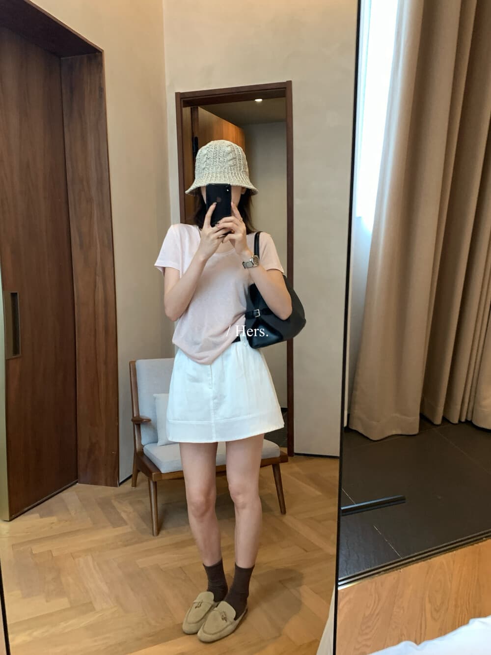 여름 켜기 새로운 hers 편안함 라이 경기 서울 얼음 센스 가면 단색 반팔 티셔츠 한국 스타일 캐주얼 슬림해 보이는 질감 맨위 상세 이미지 8
