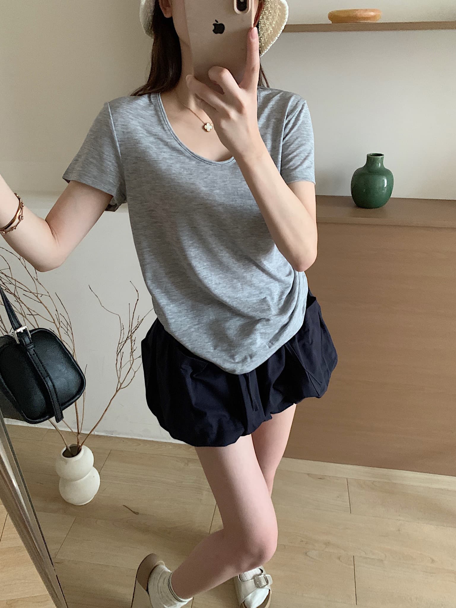 실사 여름 켜기 새로운 편안함 라이 경기 서울 얼음 센스 가면 단색 반팔 티셔츠 한국 스타일 캐주얼 슬림해 보이는 질감 맨위 상세 이미지 26
