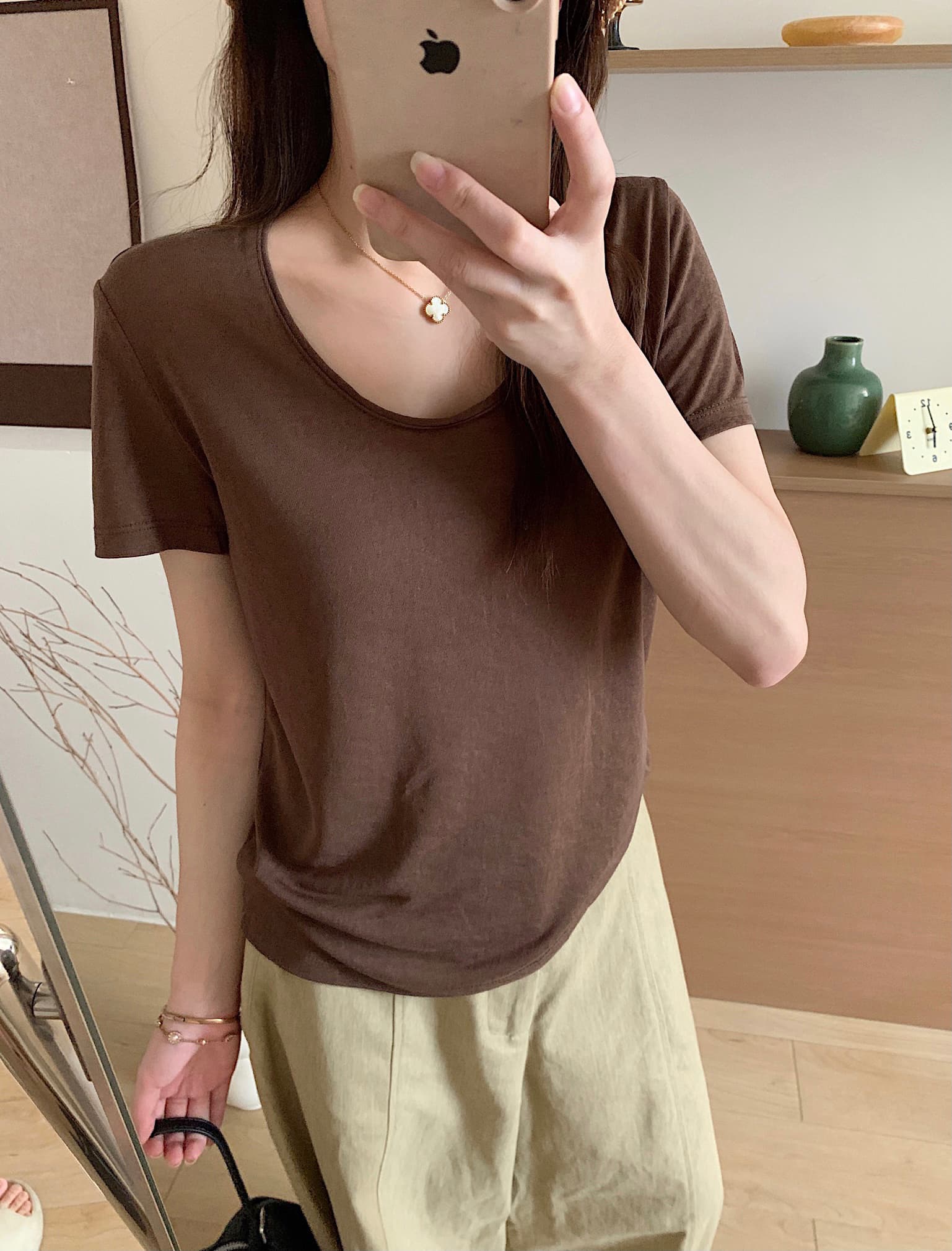 실사 여름 켜기 새로운 편안함 라이 경기 서울 얼음 센스 가면 단색 반팔 티셔츠 한국 스타일 캐주얼 슬림해 보이는 질감 맨위 상세 이미지 47