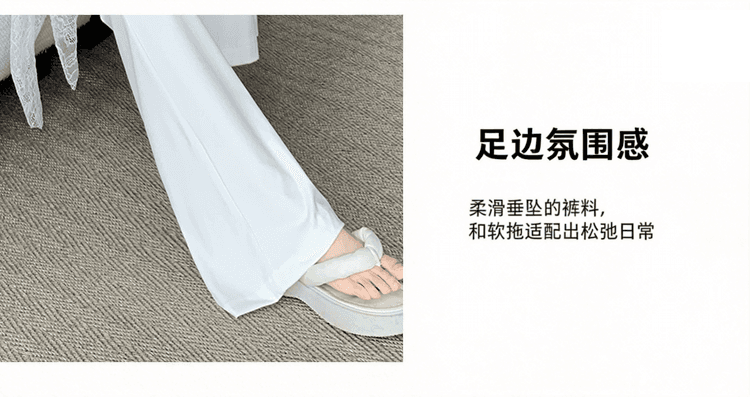디자인 센스 페이크 레이어드 랩스커트팬츠 패치워크 부츠컷 바지 새로운 얇은 스타일 도루 센스 원단 슬림해 보이는 다용도 부츠컷 바지 상세 이미지 8