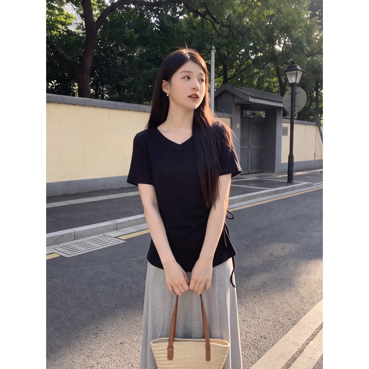 실사 재고 있음 한 부서 착용 가져 가라. 반신 스커트 아이들 빛 사람들 코치 착용 가져 가라. 전체 집합 여름 ootd 착용 가져 가라. 소나무 이미지 3