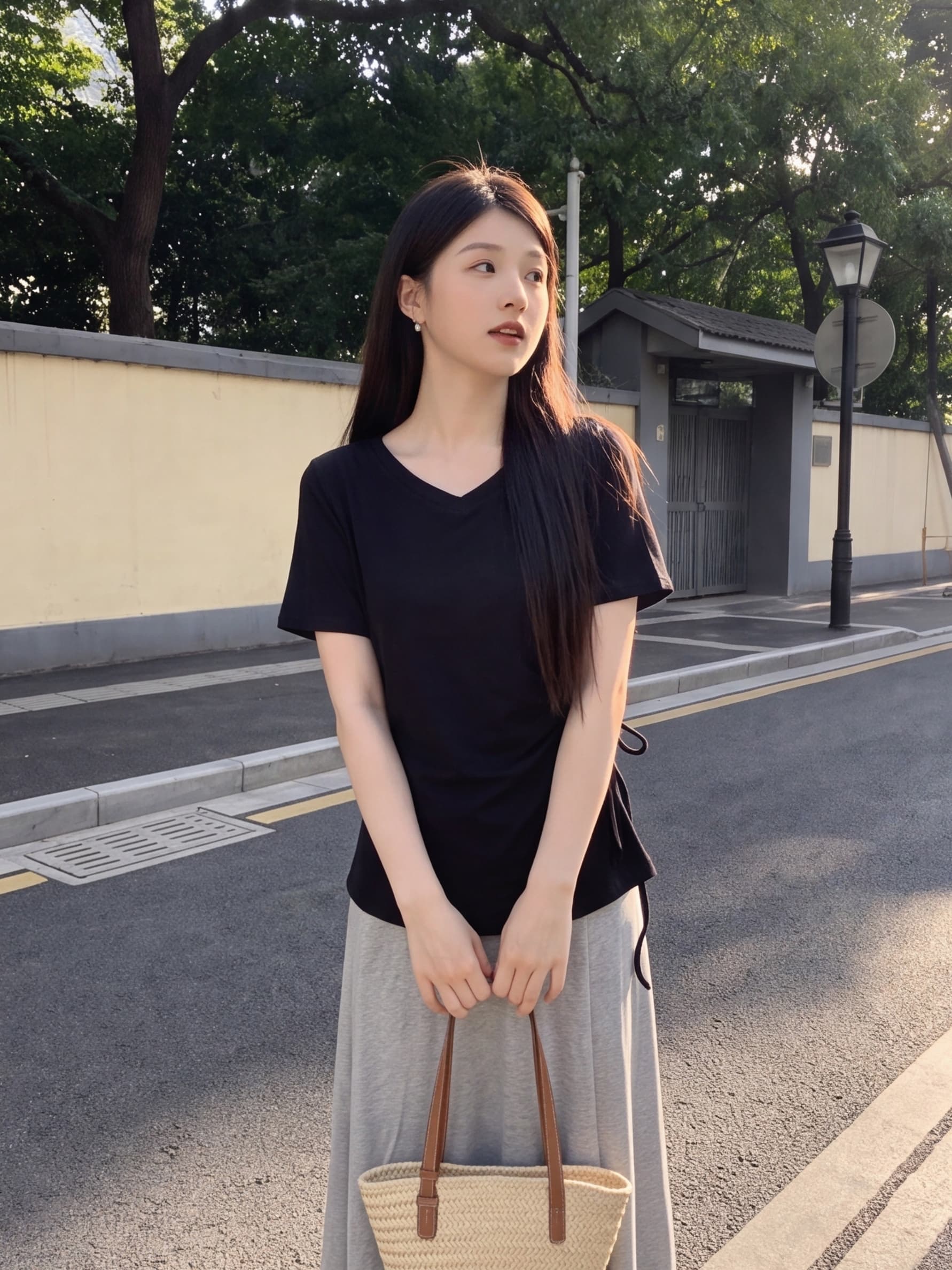 실사 재고 있음 한 부서 착용 가져 가라. 반신 스커트 아이들 빛 사람들 코치 착용 가져 가라. 전체 집합 여름 ootd 착용 가져 가라. 소나무 상세 이미지 3