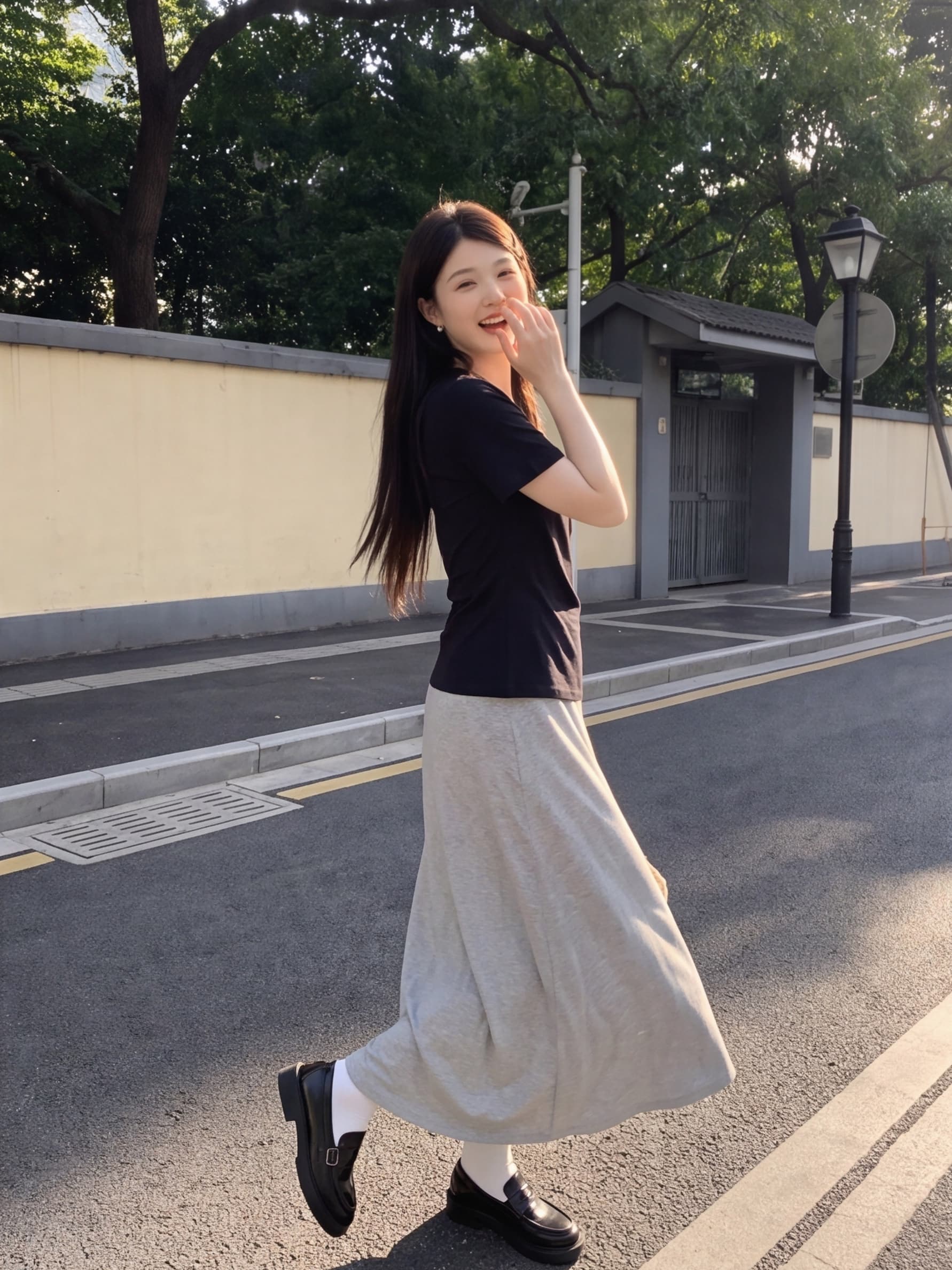 실사 재고 있음 한 부서 착용 가져 가라. 반신 스커트 아이들 빛 사람들 코치 착용 가져 가라. 전체 집합 여름 ootd 착용 가져 가라. 소나무 상세 이미지 4