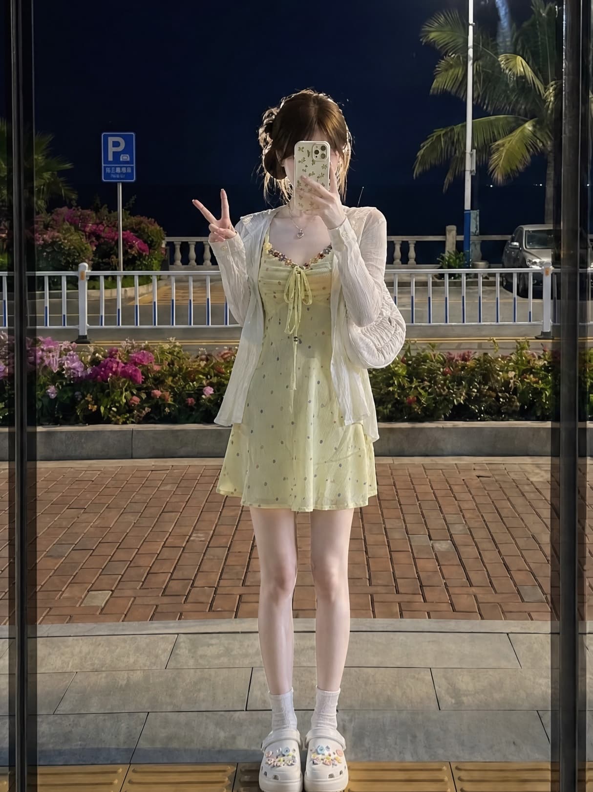 실사 재고 있음 휴가 바람 레이스 여성 드레스 2026 여름 새로운 마이크로 꽃무늬 슬립 치마 투피스 세트 상세 이미지 1