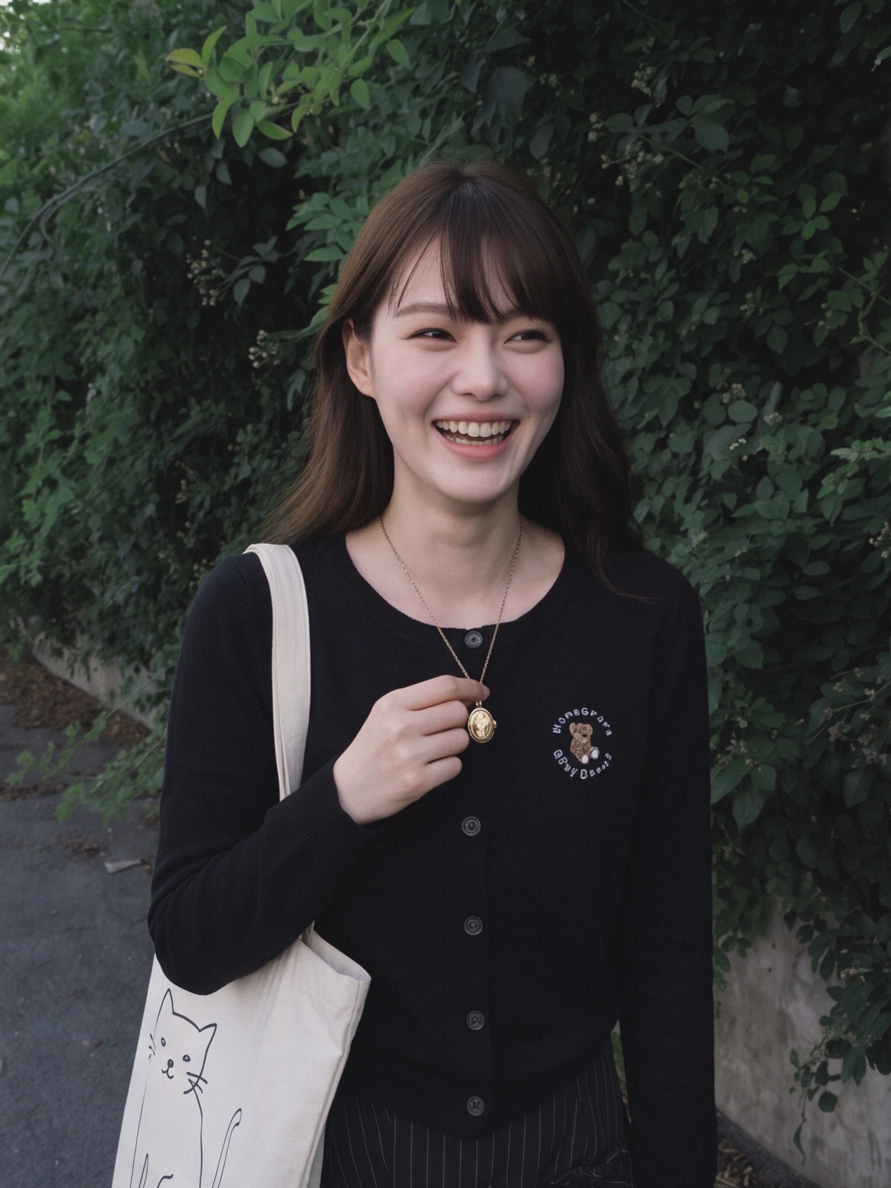 실사 재고 있음 작은 곰 자수 니트 오픈 가디건 여성 봄 가을 부드러운 찹쌀 다용도 루즈핏 학원 스타일 얇은 스타일 스웨터 외부 상세 이미지 6