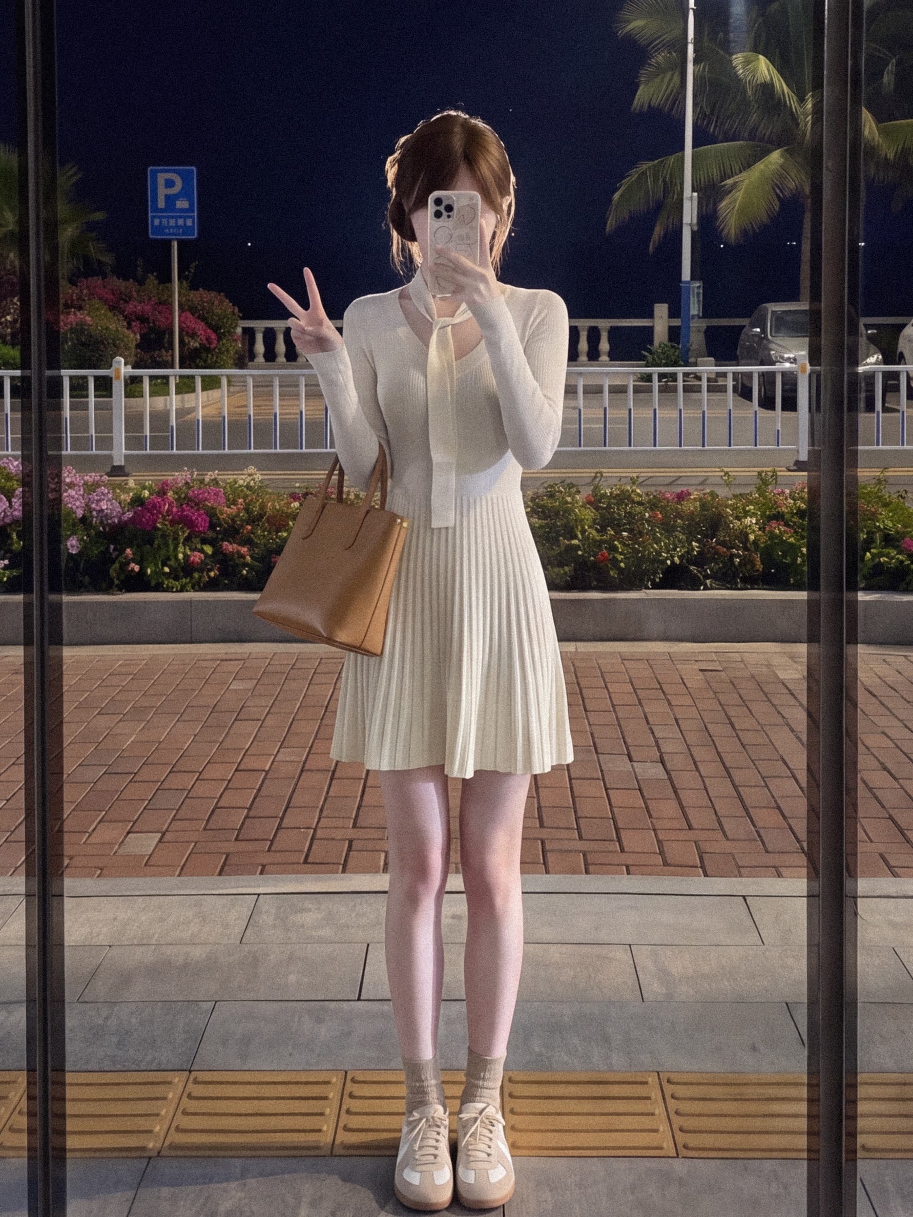 실사 재고 있음 품격 소녀 센스 레이스업 V넥 몸매 가꾸기 드레스 부유 한 가족 천 골드 miu 부서 착용 가져 가라. 가을 상세 이미지 1