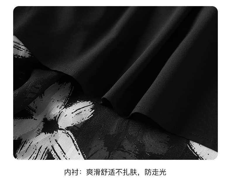 원본 품질 2026 여름 새로운 인기 하이웨이스트 슬림해 보이는 루즈핏 느긋한 우아한 프린트 캐주얼 와이드 레깅스 바지 상세 이미지 10