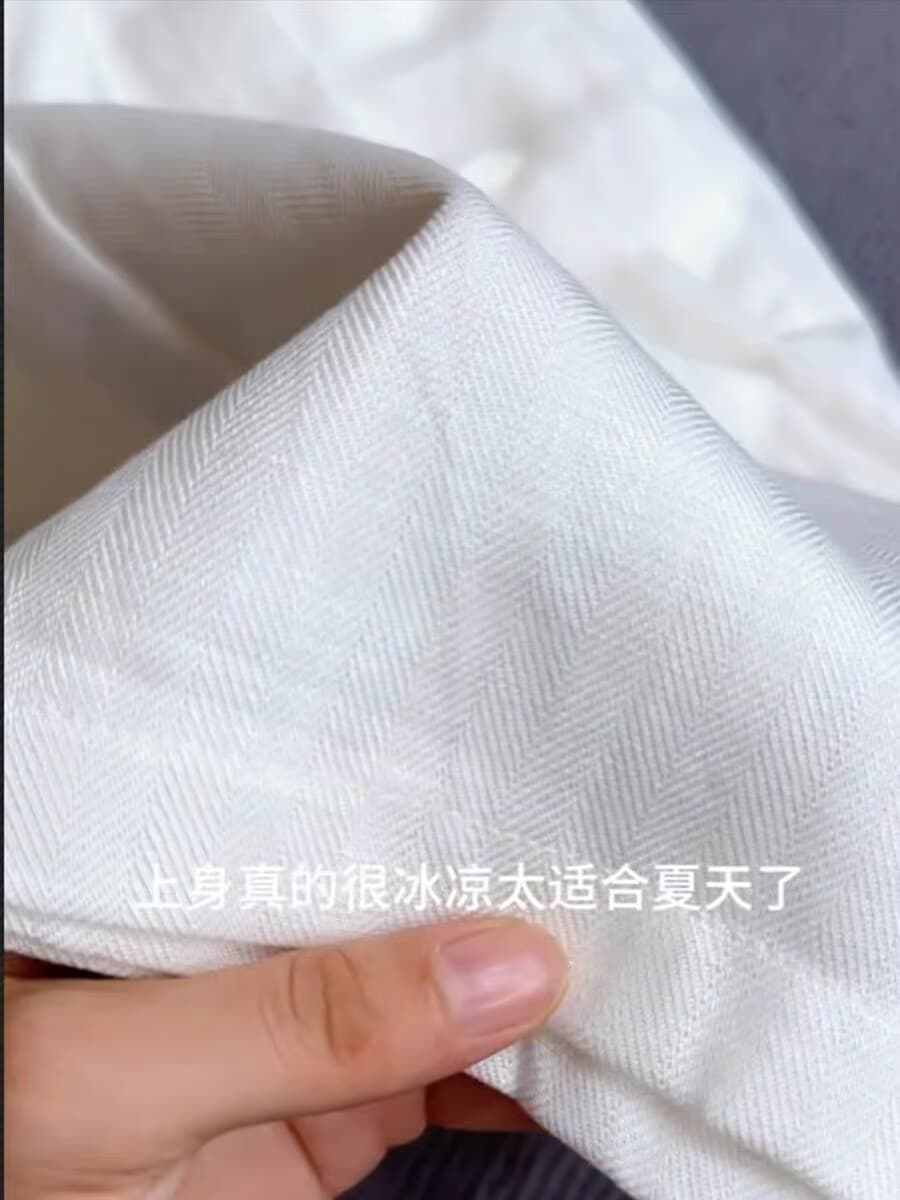 chao 수준 추천 자이언트 다용도 화이트 색상 시스템 주간 실크 아마 바지 여성 레트로 샤 징 버클 고급 센스 와이드 레그 팬츠 이미지 4
