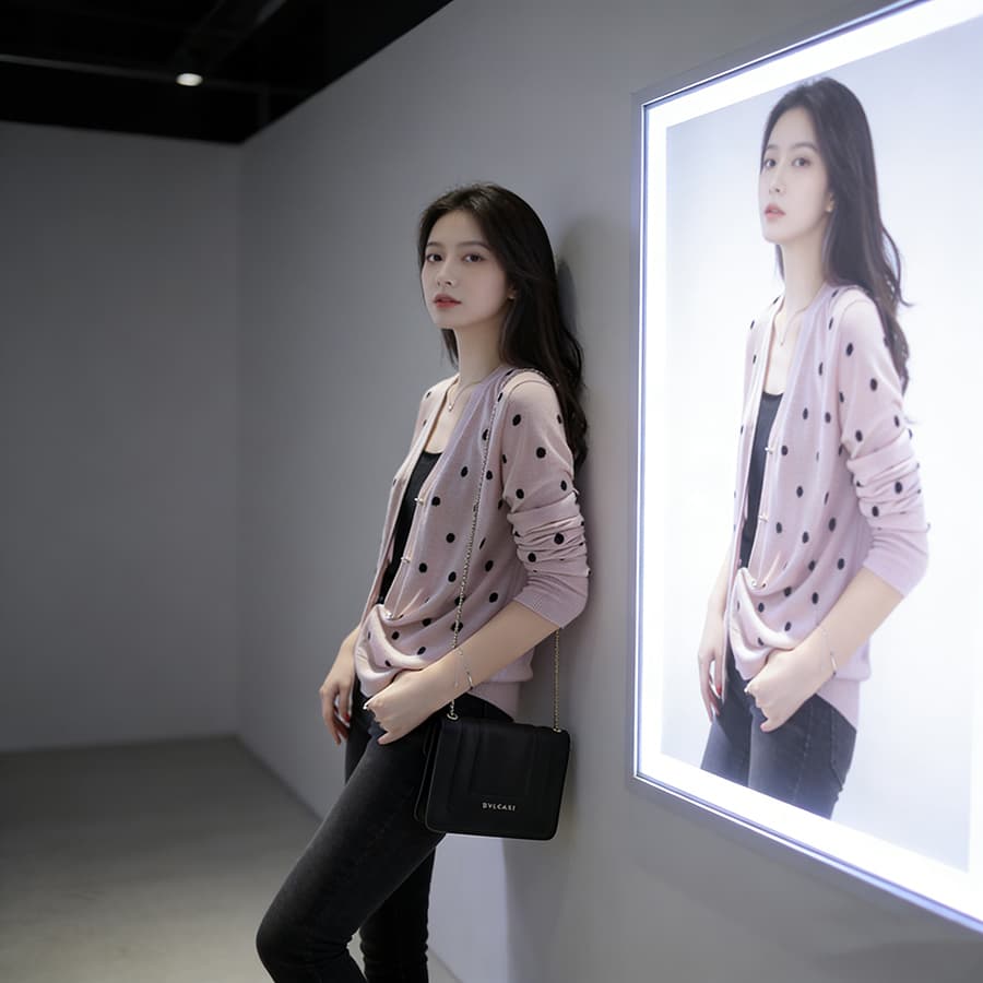 이른 봄 얇은 스타일 긴팔 티셔츠 여성 2026 새로운 여름 루즈핏 느긋한 바람 도트 무늬 주간 실크 자외선 차단 블라우스 맨위 상세 이미지 17