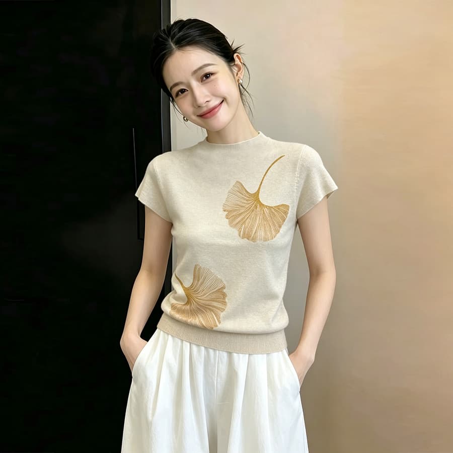 높은 품질 검정색 프린트 민소매 맨위 여성 가을 새로운 몸매 가꾸기 슬림해 보이는 다용도 세련된 디자인 센스 여성 의류 상세 이미지 3
