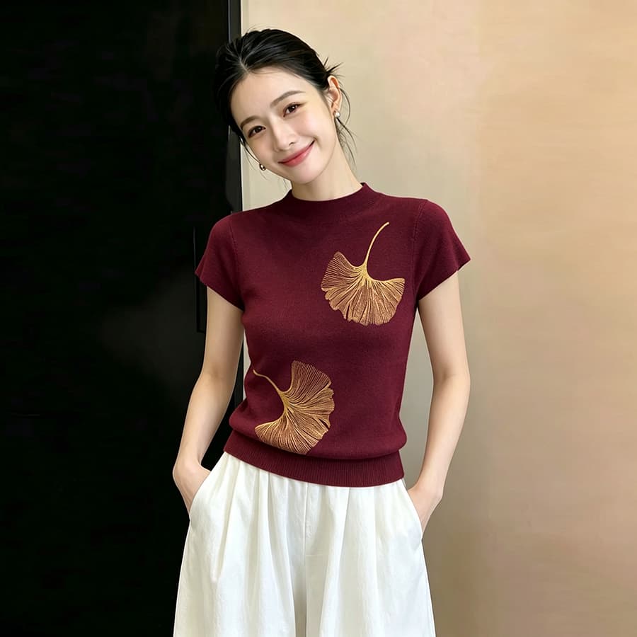 높은 품질 검정색 프린트 민소매 맨위 여성 가을 새로운 몸매 가꾸기 슬림해 보이는 다용도 세련된 디자인 센스 여성 의류 상세 이미지 7