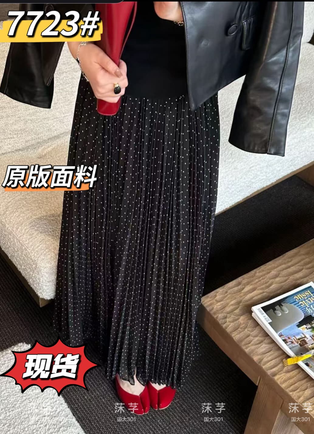 luozhiyin 루오 친한 친구 이른 봄 새로운 품격 슬림해 보이는 패션 중간 길이 도트 무늬 반신 스커트 r123779w