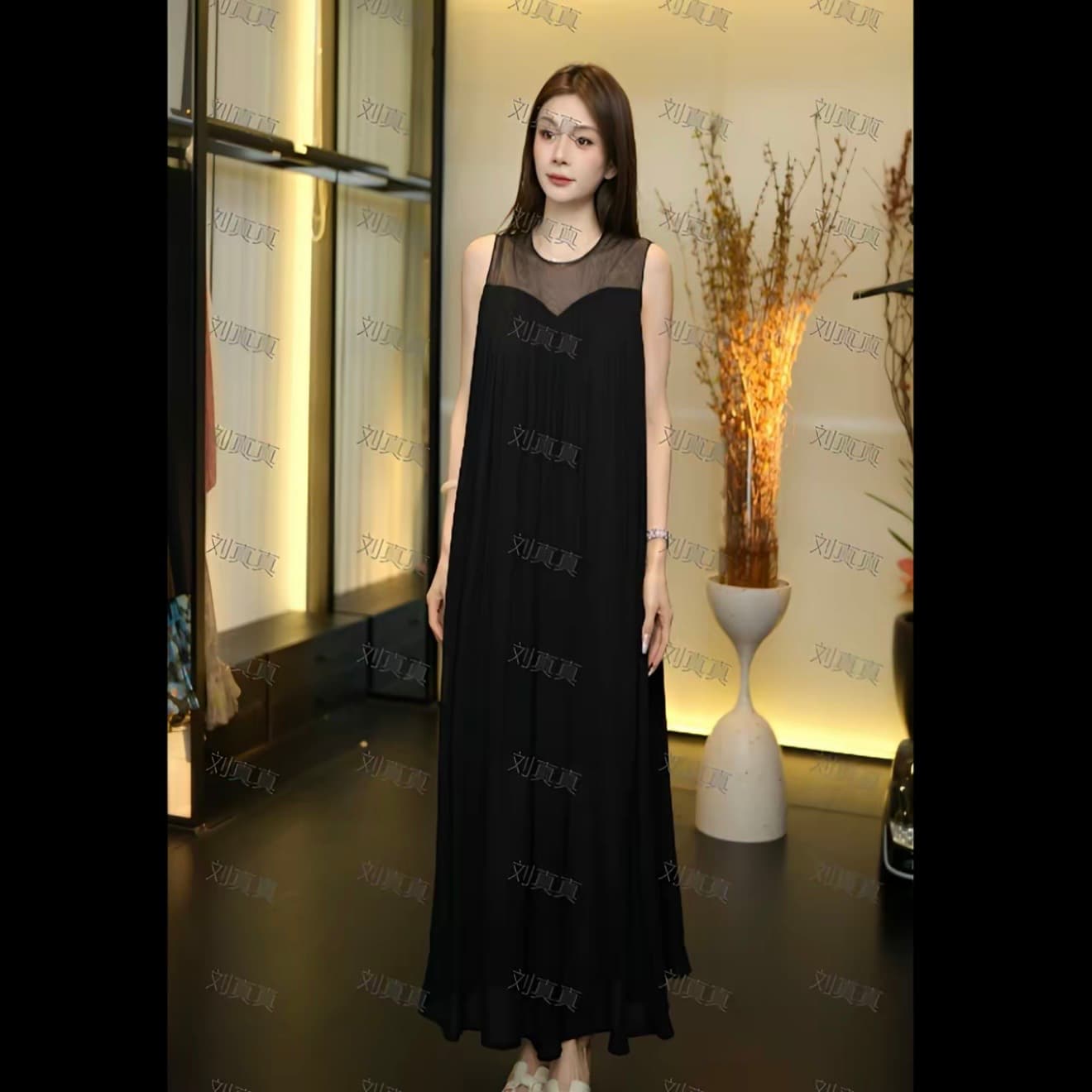 리우 사실 남쪽 법도 가짜 z1552 여름 새로운 프랑스식 빛 럭셔리 비싼 가스 슬림해 보이는 섹션 드레스 이미지 5