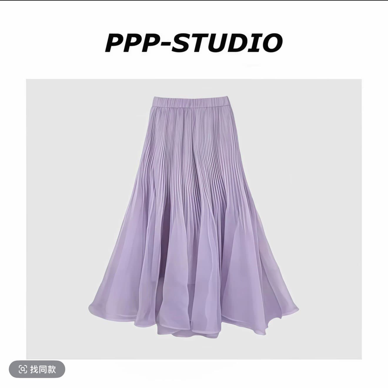 패션 다용도 루즈핏 디자인 센스 꽃무늬 대 칼라 셔츠 연령 감소 물결무늬 측면 큰 진자 반신 치마 세트 이미지 3