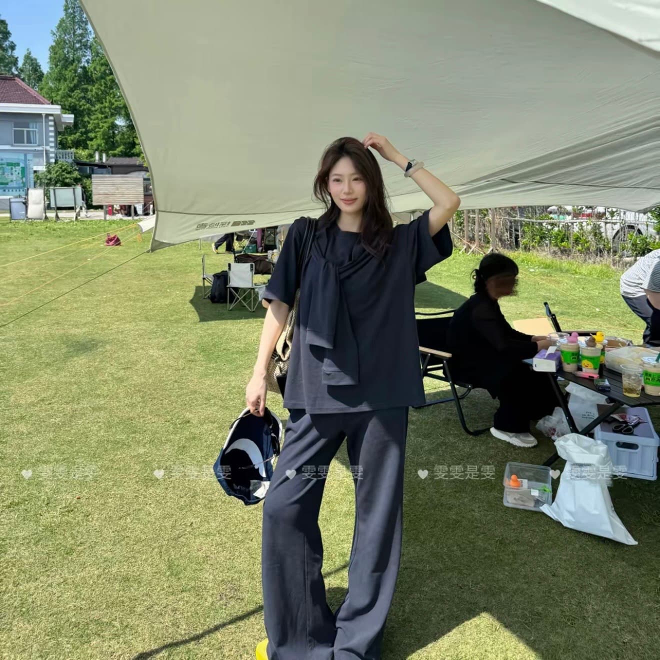 원자바오 원자바오 예 원자바오 캐주얼 순간 느긋한 느슨함 게으른 필수 면 센스 3종 세트 상세 이미지 2