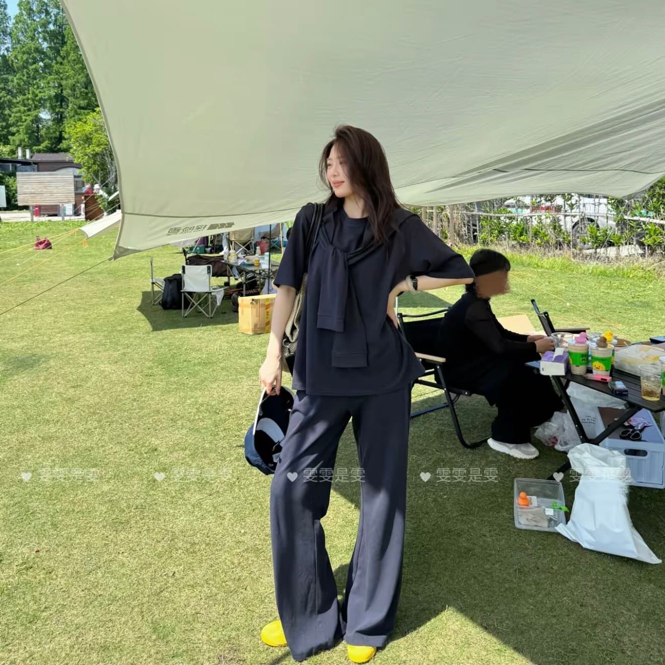 원자바오 원자바오 예 원자바오 캐주얼 순간 느긋한 느슨함 게으른 필수 면 센스 3종 세트 상세 이미지 3