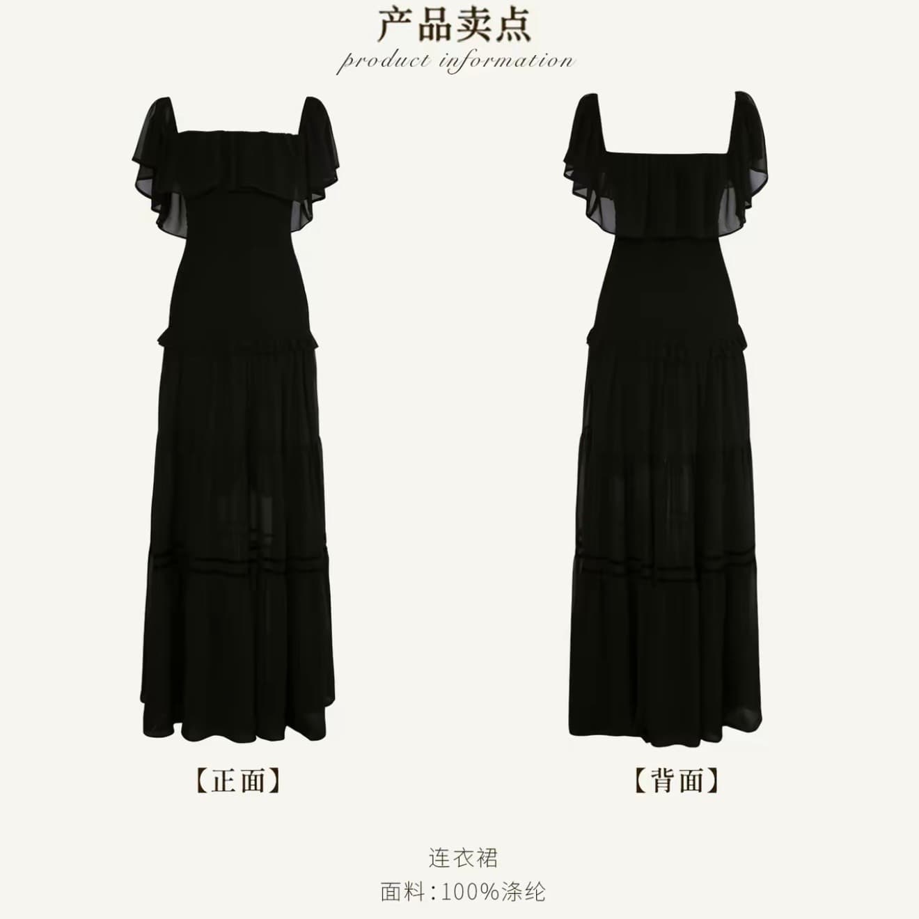 피터 팬 삼촌 오래된 파리 극장 프랑스식 프릴 몸매 가꾸기 우아함 가스 질감 드레스 이미지 2