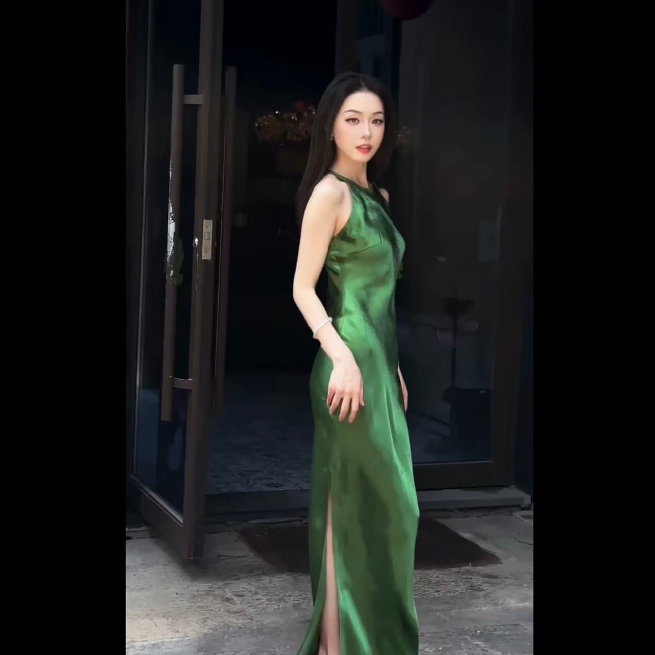 자르다 하나 신제품 100 아세트산 클래식 비스듬한 자르다 드레스