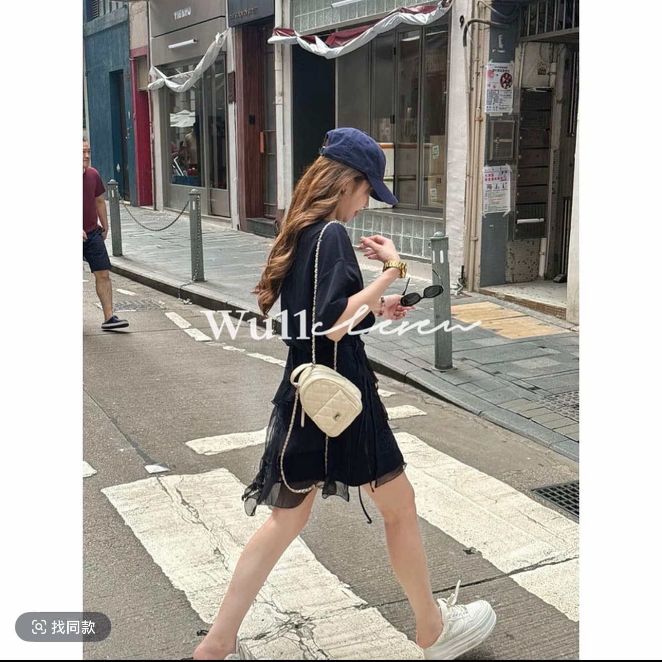 wu11 라이 경기 서울 느긋한 바람 한푸 비스듬한 어깨 드레스 랩스커트팬츠 패션 투피스 세트 상세 이미지 5