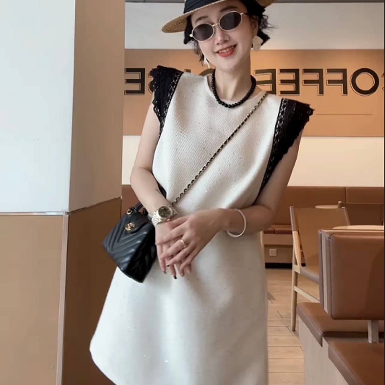 xiaobai 여름 새로운 미니멀리즘 패치워크 디자인 센스 슬림해 보이는 품격 드레스 상세 이미지 3