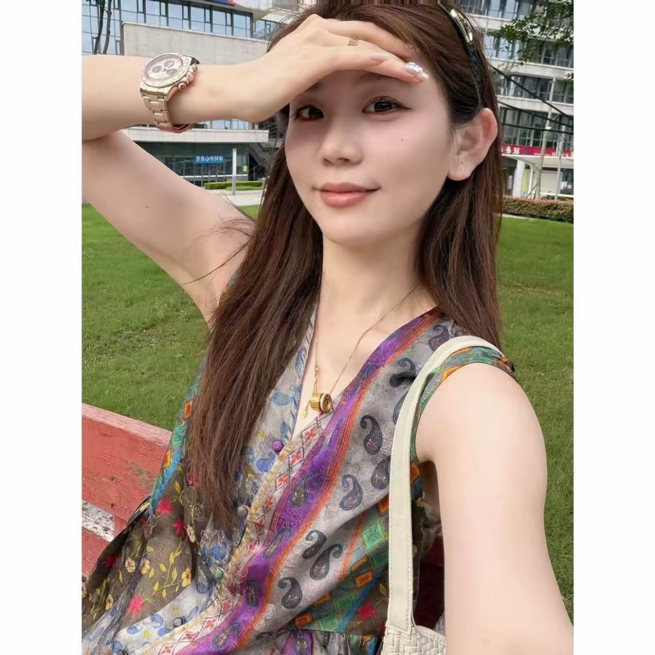 매력 여름 싱글 줄 버튼 레트로 꽃무늬 새로운 중식 베스트 민소매 맨위 상세 이미지 3