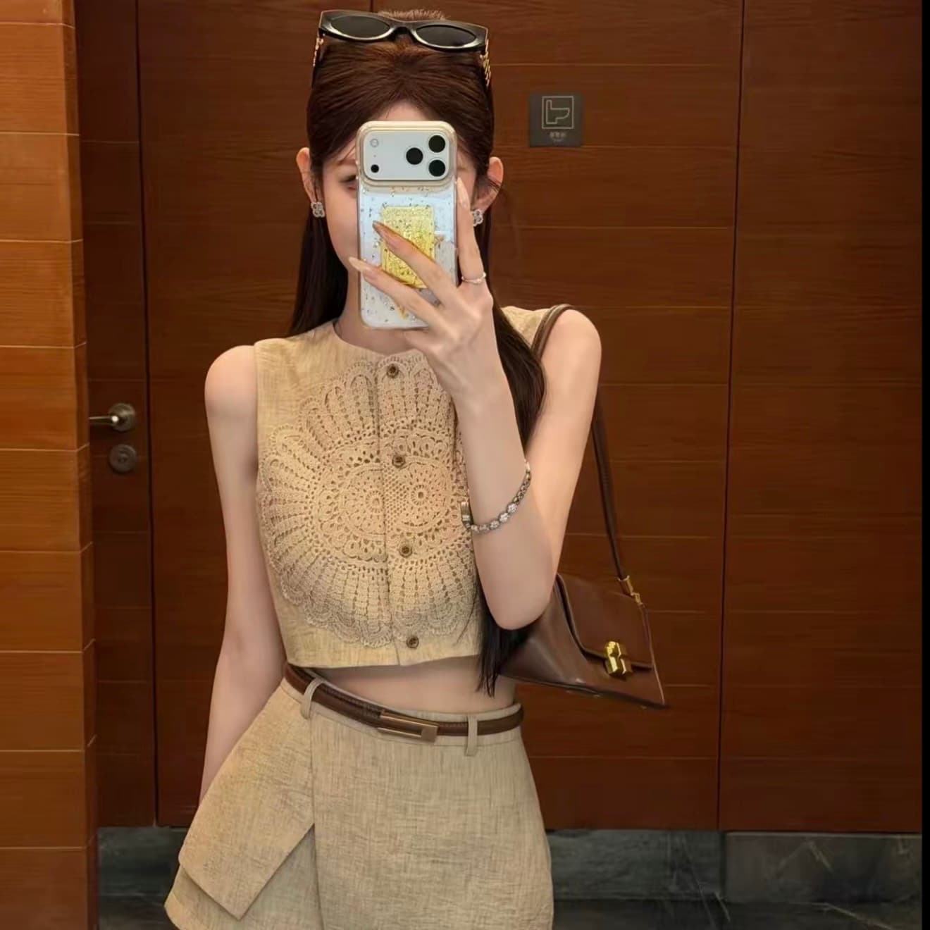 핑크색 새기다 꽃 마음 그림자 디자인 센스 레트로 스타일 홀로우 아웃 레이스 자수 자수 세트 상세 이미지 3