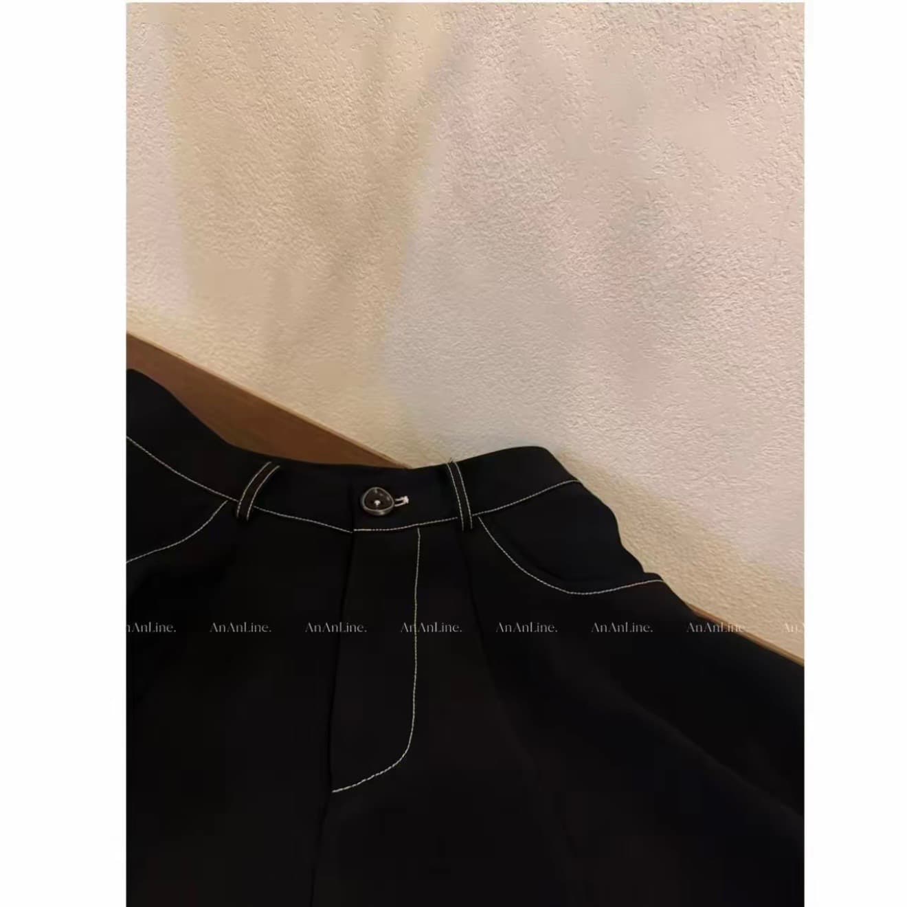 칭탄 구멍 유럽 니켈 샴페인 나비 매듭 맨위 검정색 레이스 반 스커트 허리밴드 상세 이미지 4