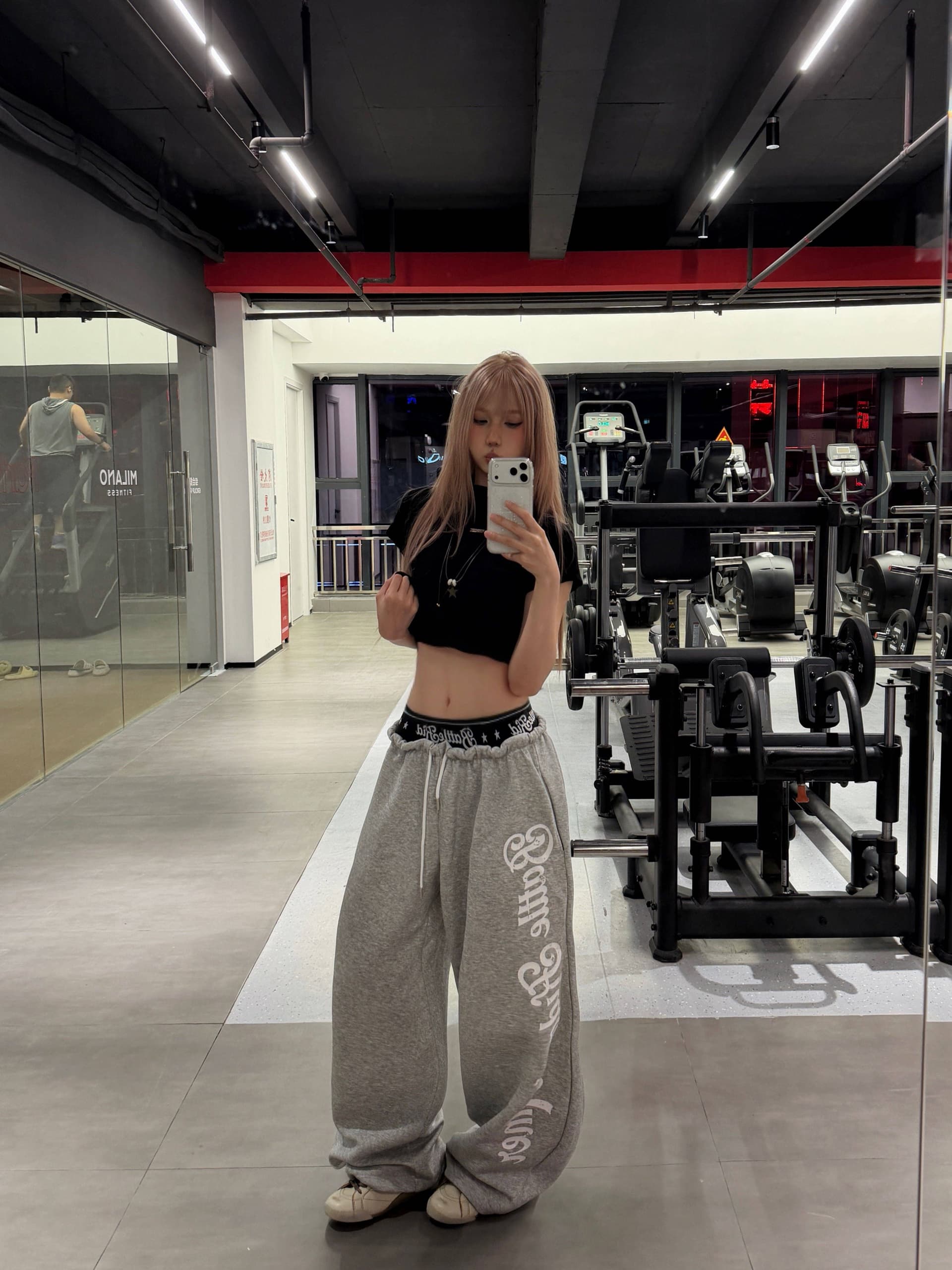 아메리칸 레트로 패치워크 허리 머리 캐주얼 바지 여성 여름 학생 루즈핏 춤추기 핫걸 운동 바지 상세 이미지 4