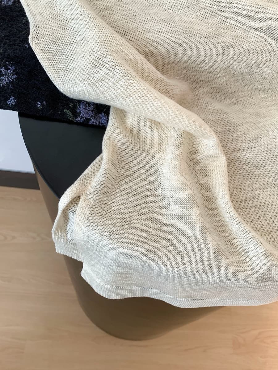 실사 한 부서 루즈핏 디스플레이 심지어 어깨 소매 맨위 측면 핀치 Pleat 디자인 센스 부드러운 바람 얼음 센스 니트 스웨터 여성 상세 이미지 15