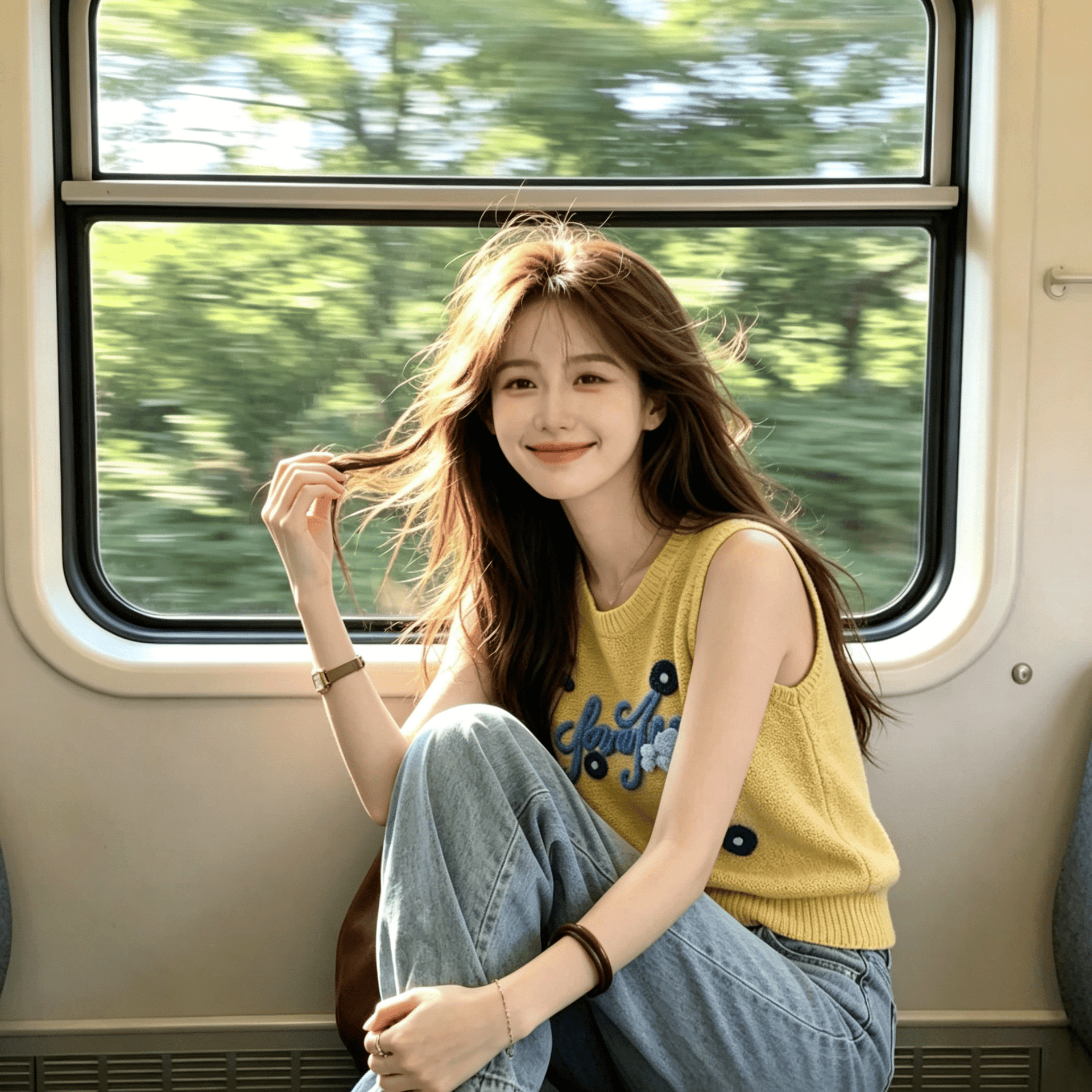 보존 섹션 추천 부드러운 바람 알파벳 자카드 라운드 넥 니트 조끼 여성 여름 새로운 품격 슬림해 보이는 맨위 상세 이미지 6