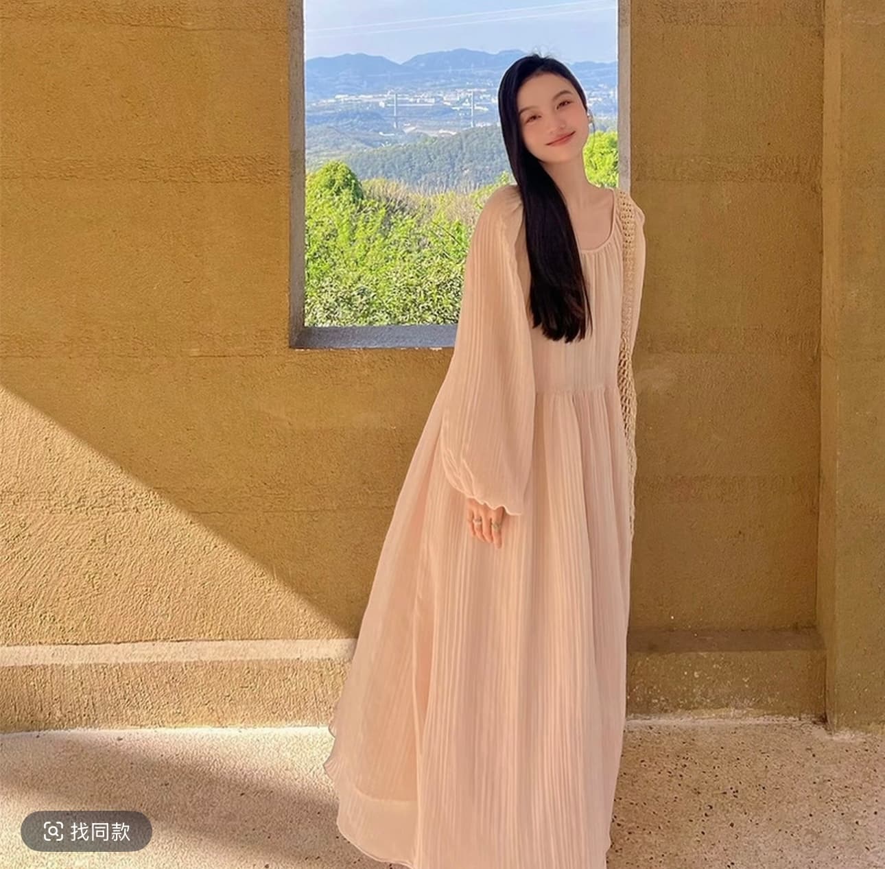 202 이른 가을 새로운 디스플레이 화이트 루즈핏 표지 고기 프랑스식 품격 드레스 상세 이미지 4