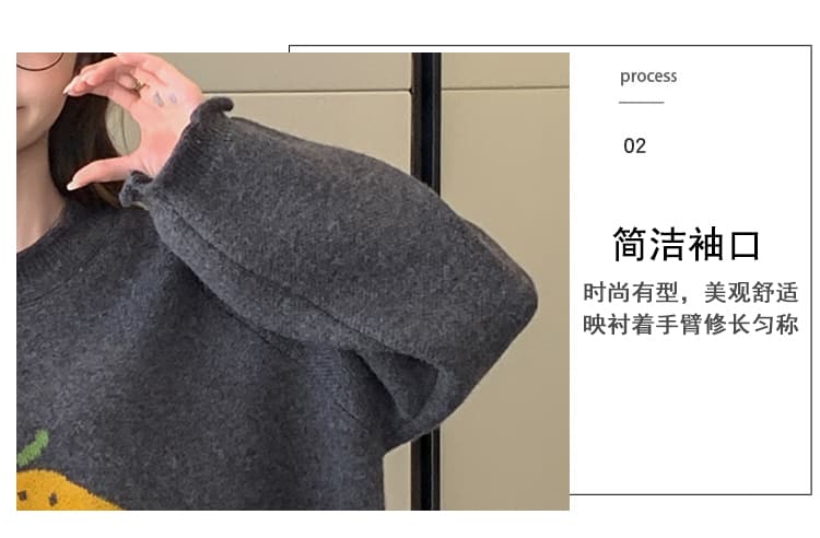 2026 가을 겨울 새로운 임산부 한국 스타일 풀오버 부드러운 찹쌀 느긋한 귀여운 바람 루즈핏 스웨터 상세 이미지 8
