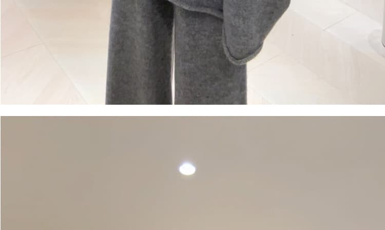 2026 가을 겨울 새로운 임산부 느슨함 센스 게으른 세트 3종 세트 경기 홀로우 아웃 삼각형 목도리 상세 이미지 21