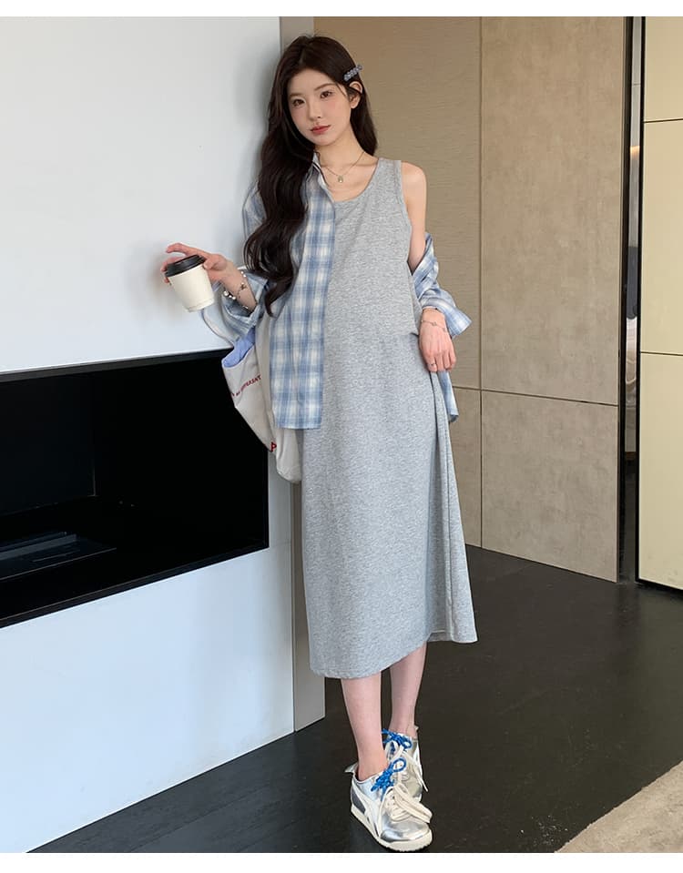 2026 봄 여름 한 부서 슬립 드레스 자외선 차단 높음 질감 루즈핏 슈퍼 잘 생긴 셔츠 투피스 세트 세트 상세 이미지 23