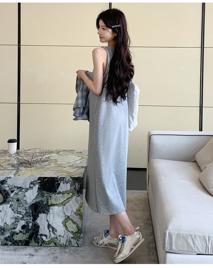 2026 봄 여름 한 부서 슬립 드레스 자외선 차단 높음 질감 루즈핏 슈퍼 잘 생긴 셔츠 투피스 세트 세트 상세 이미지 25