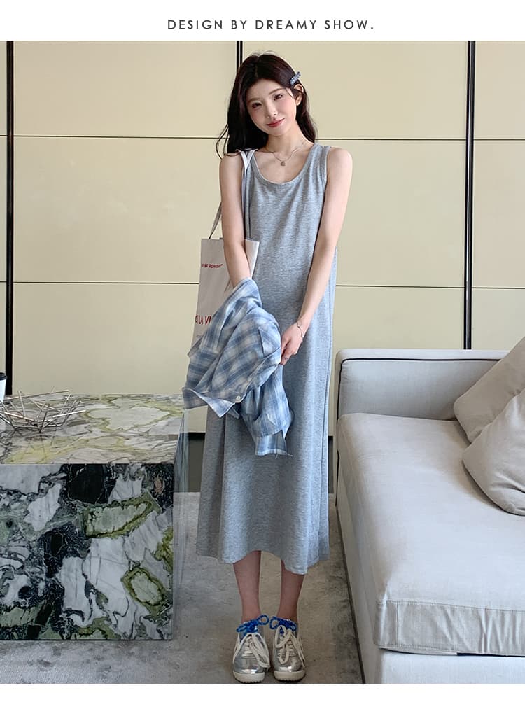 2026 봄 여름 한 부서 슬립 드레스 자외선 차단 높음 질감 루즈핏 슈퍼 잘 생긴 셔츠 투피스 세트 세트 상세 이미지 26