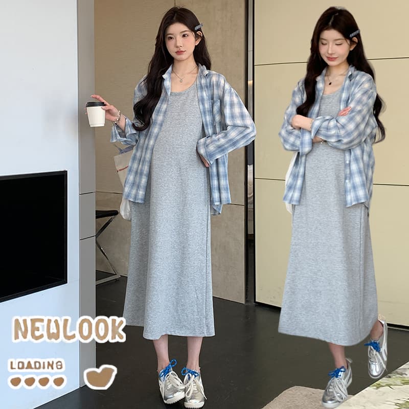 2026 봄 여름 한 부서 슬립 드레스 자외선 차단 높음 질감 루즈핏 슈퍼 잘 생긴 셔츠 투피스 세트 세트 이미지 5