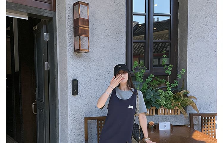 실사 지금 페이크 레이어드 드레스 확실하지 않음 임신 한 외국 가스 출산 착용 2026 여름 새로운 임신 기간 드레스 상세 이미지 29