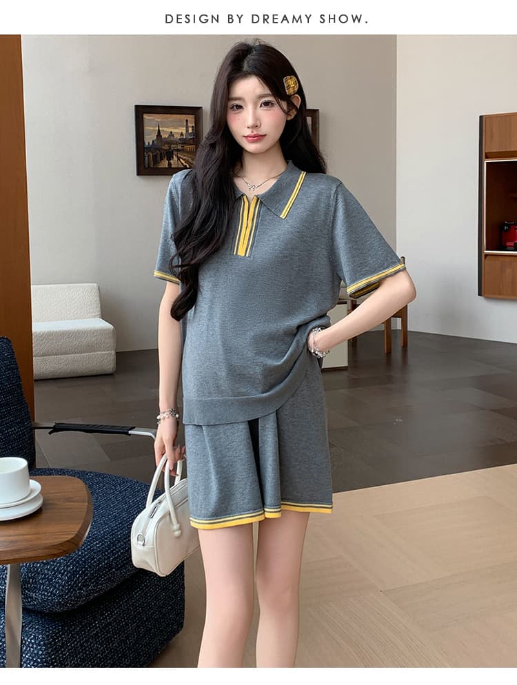 2026 새로운 임산부 페이크 레이어드 니트 세트 여름 감기 센스 주간 실크 슬림해 보이는 캐주얼 세트 상세 이미지 24