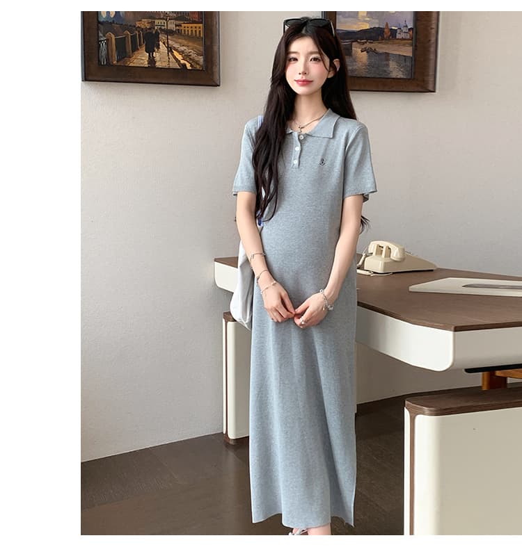 2026 여름 높음 지혜 게으른 치마 익스트림 제인 바람 롱 코트 트임 POLO 칼라 드레스 여름 스트레이트 티셔츠 치마 상세 이미지 16