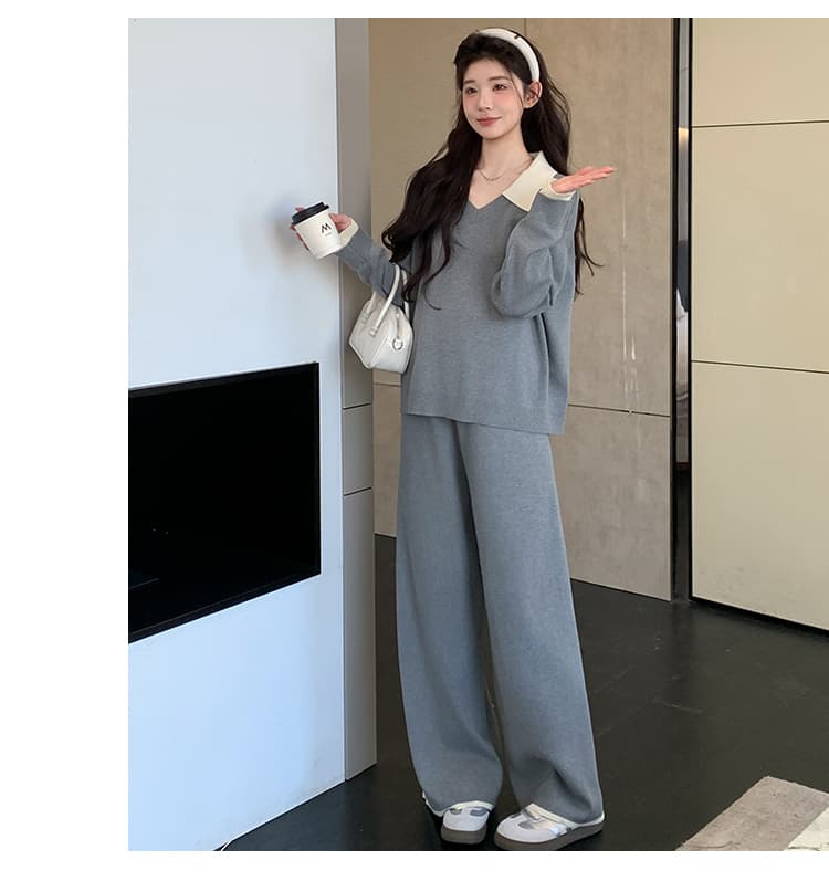 2026 가을 새로운 느긋한 게으른 착용 가져 가라. 캐주얼 세트 상세 이미지 17
