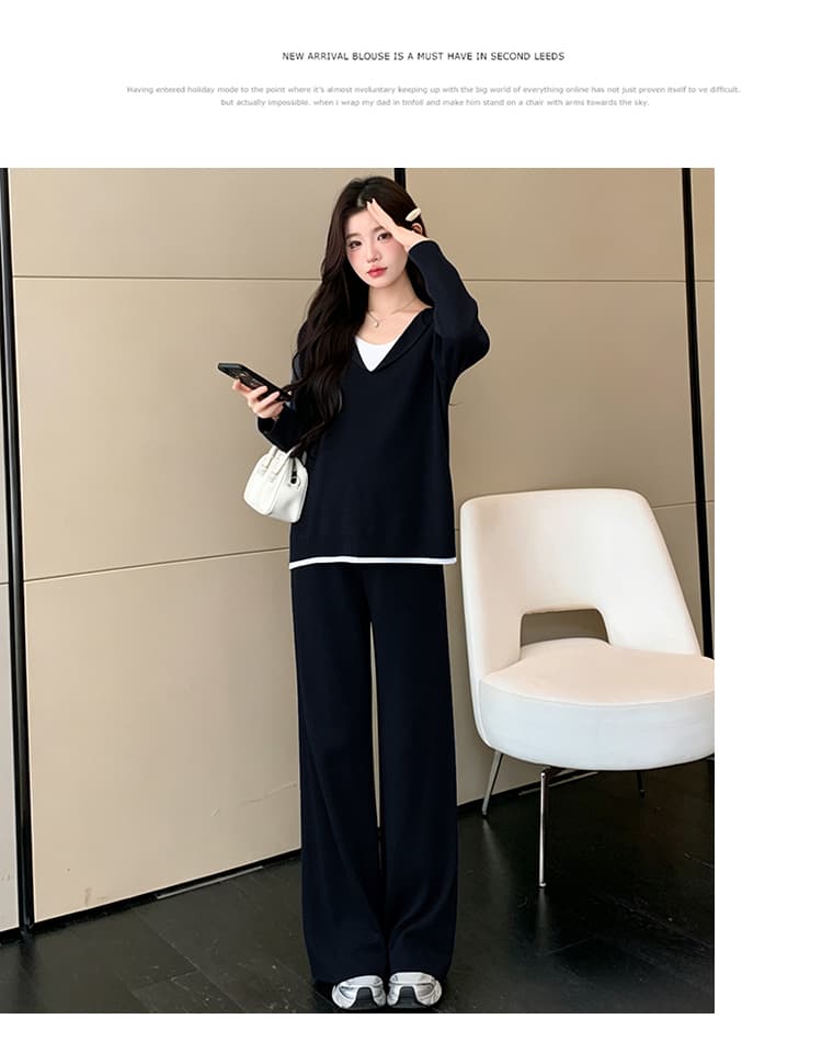2026 가을 새로운 게으른 착용 가져 가라. 캐주얼 세트 상세 이미지 43