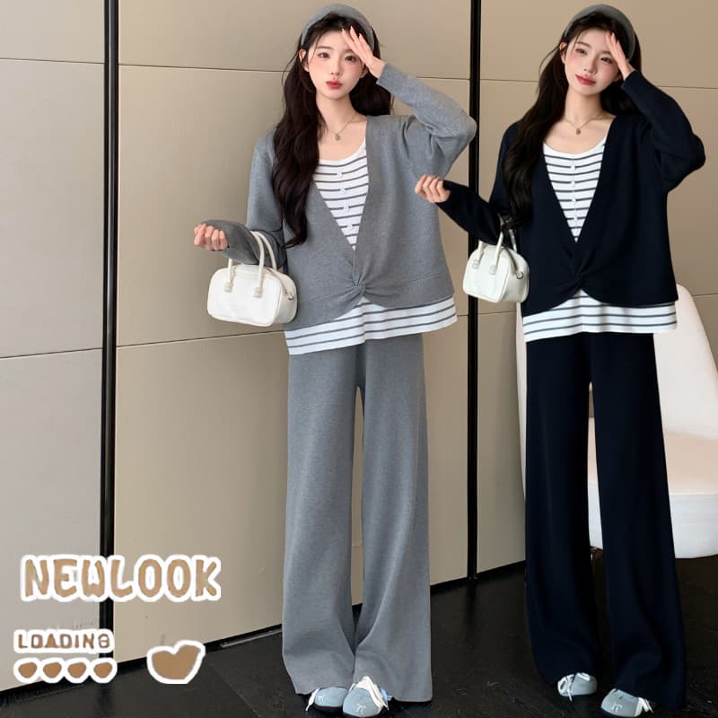 2026 가을 새로운 게으른 착용 가져 가라. 캐주얼 세트 이미지 3